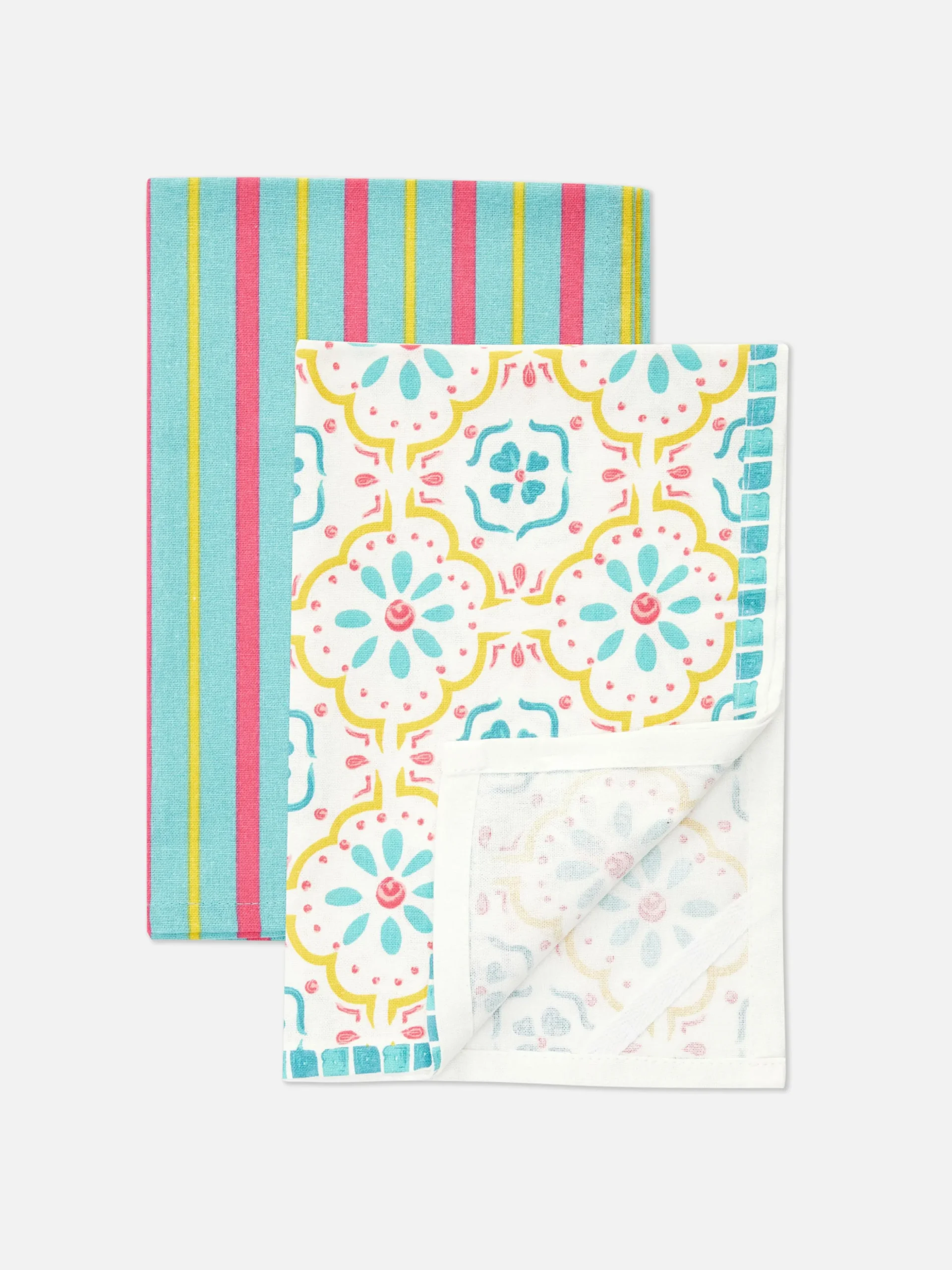 Theedoeken Met Print, Set Van 2