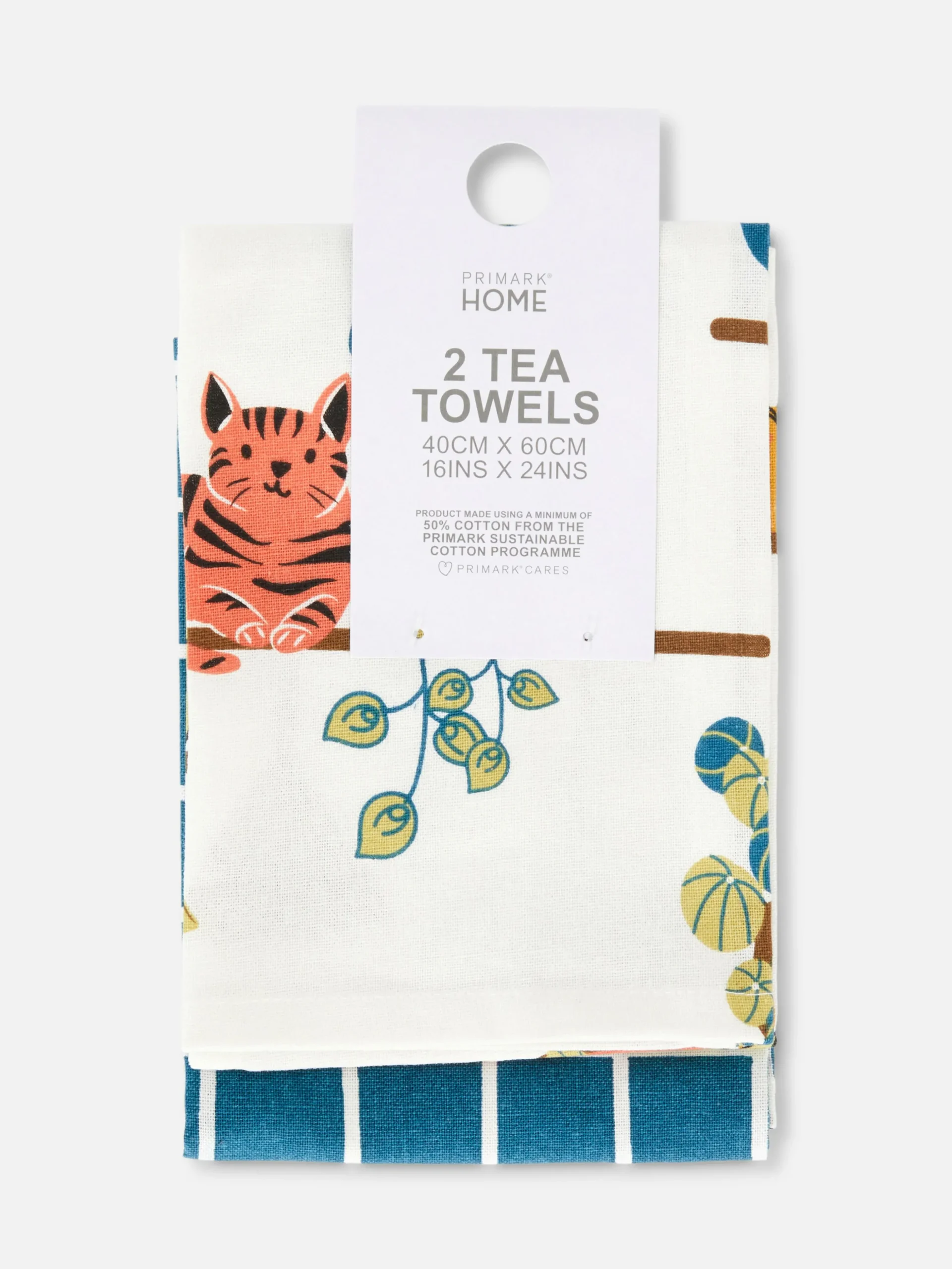 Theedoeken Met Print, Set Van 2