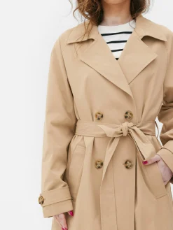 Trenchcoat Met Dubbele Rij Knopen