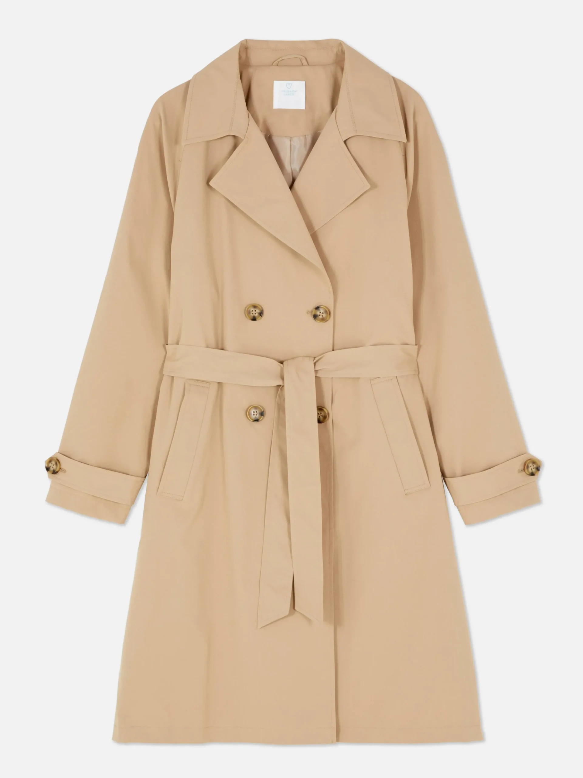 Trenchcoat Met Dubbele Rij Knopen