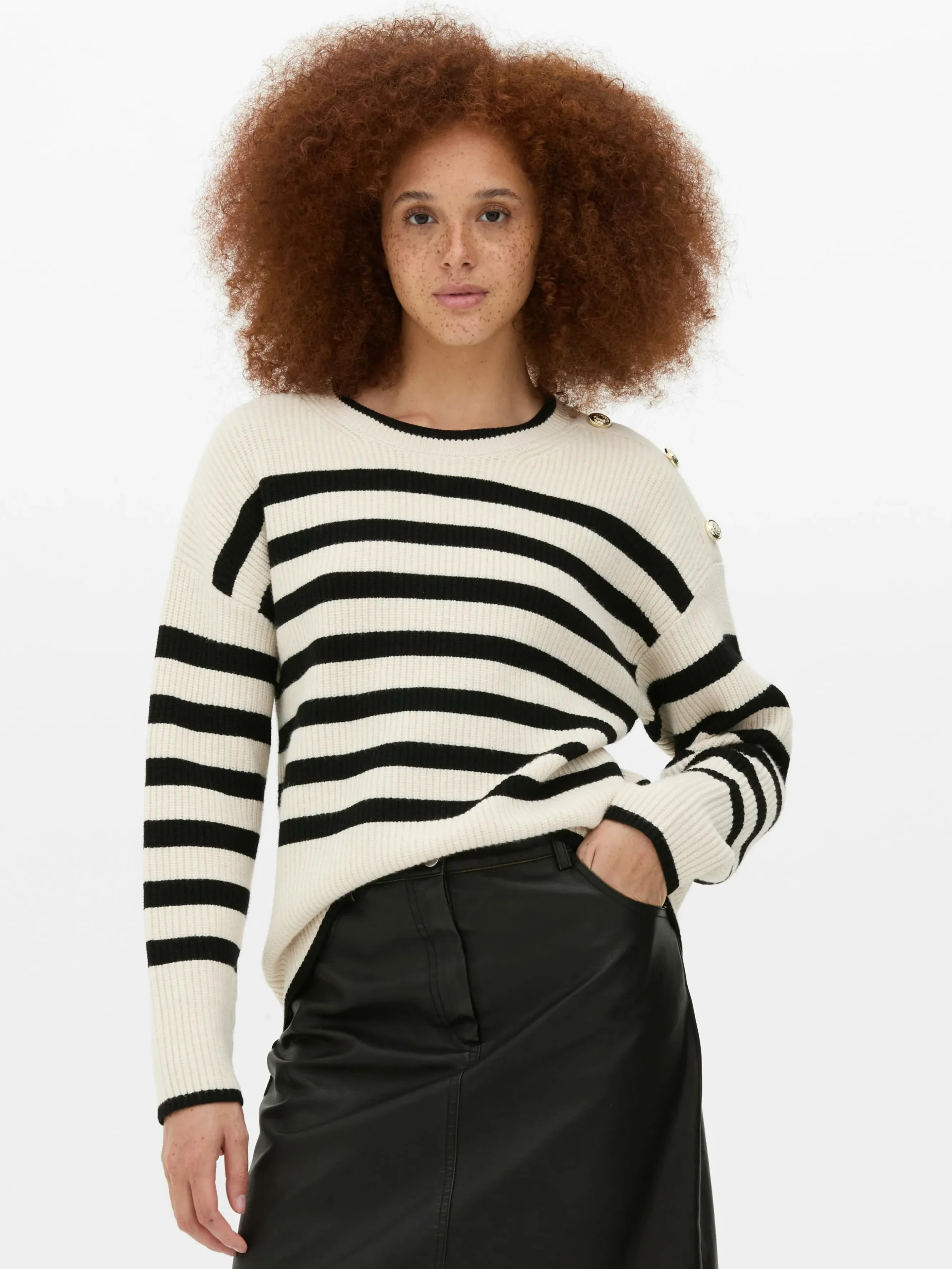 Trui Met Ronde Hals En Knoopdetail