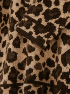 Trui Met V-hals En Luipaardprint