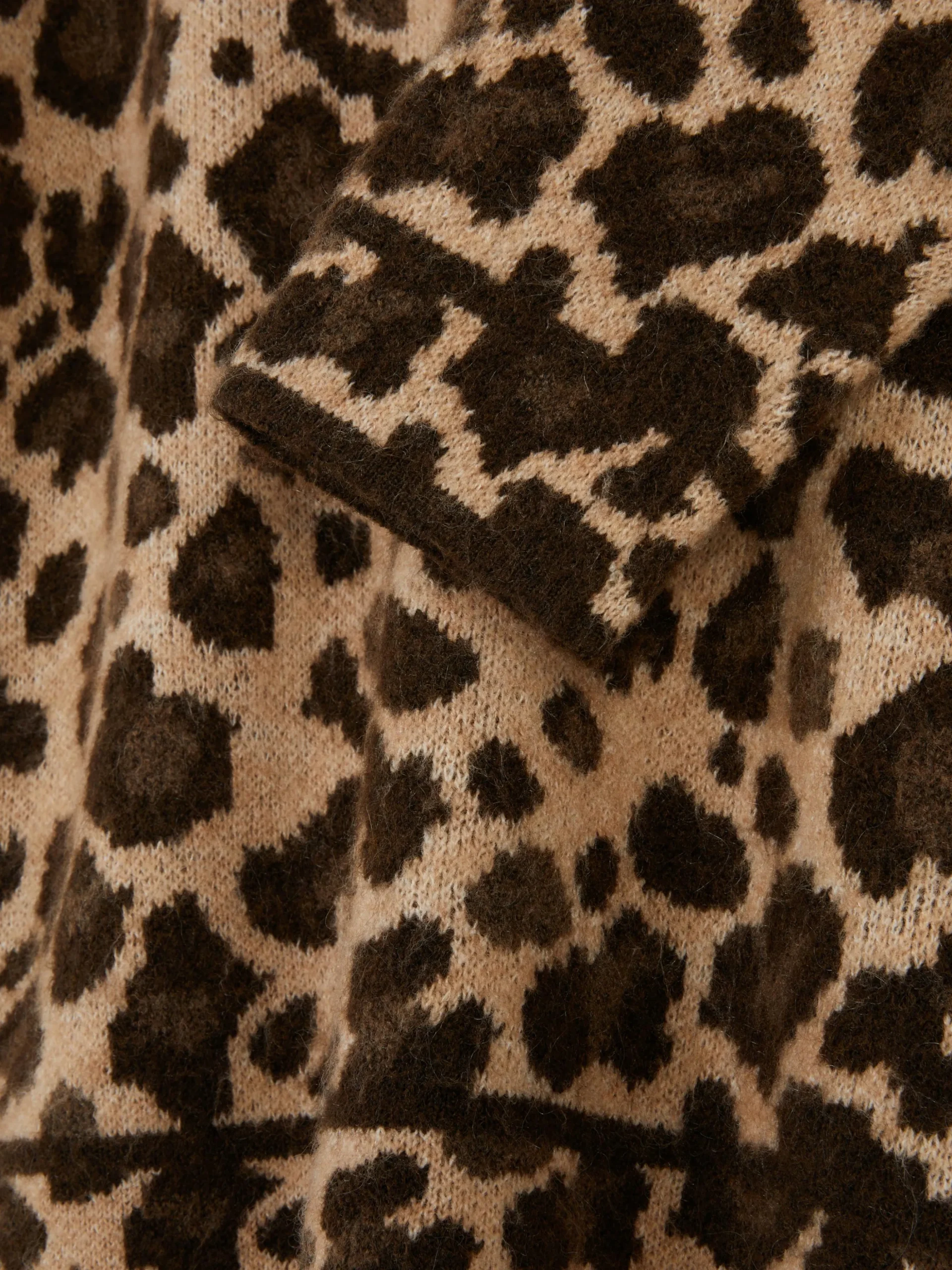 Trui Met V-hals En Luipaardprint