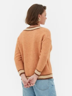 Trui Met V-hals En Vintage Stijl Rita Ora