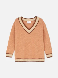 Trui Met V-hals En Vintage Stijl Rita Ora
