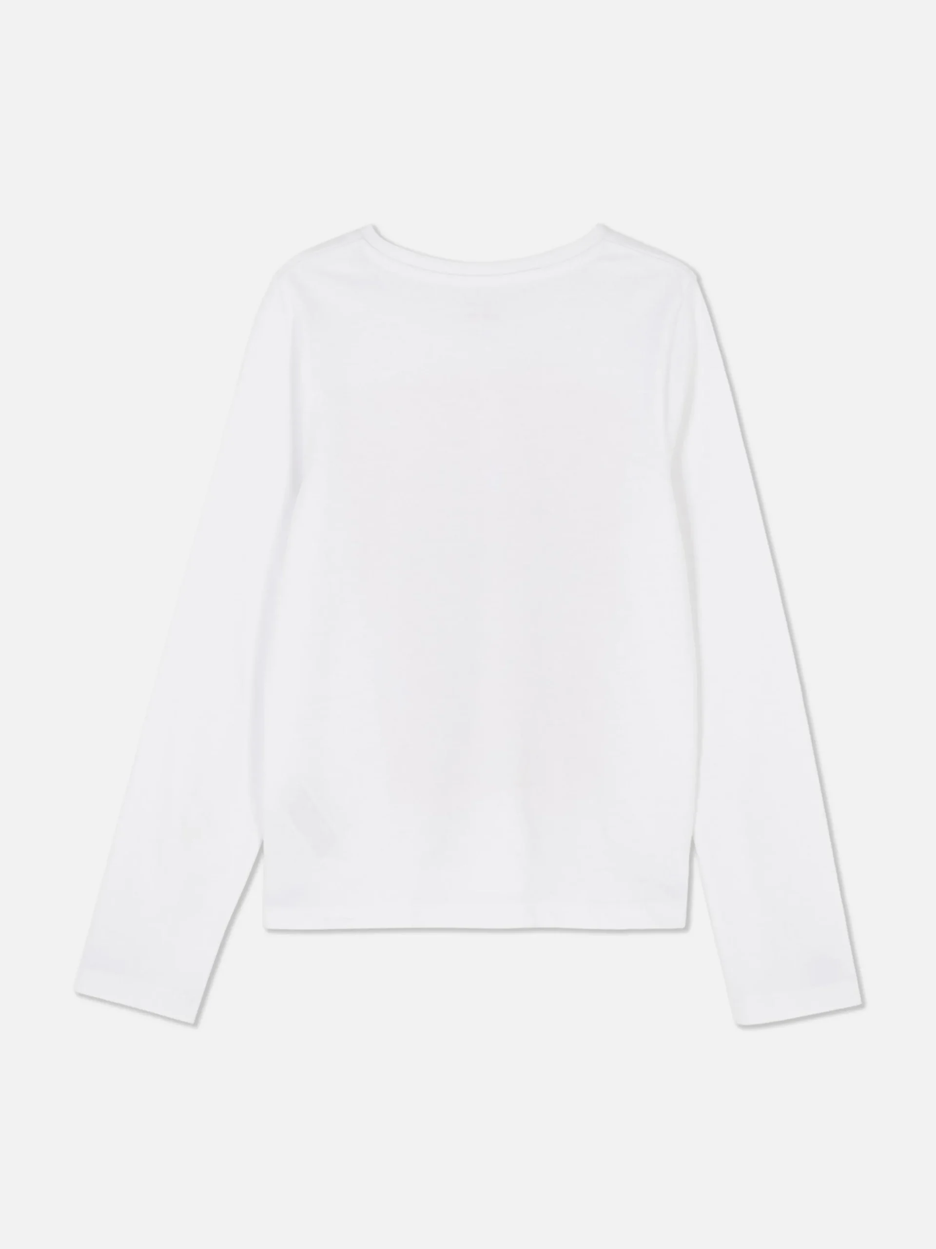 T-shirt Met Borstprint En Lange Mouwen