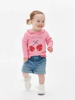 T-shirt Met Geschulpte Zoom En Print