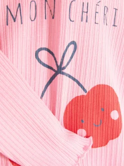 T-shirt Met Geschulpte Zoom En Print