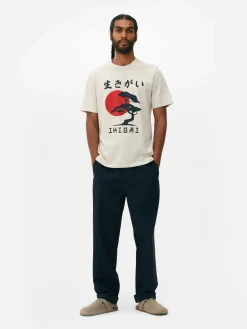 T-shirt Met Japanse Boomprint