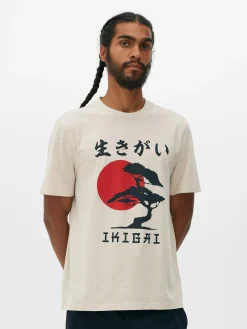 T-shirt Met Japanse Boomprint