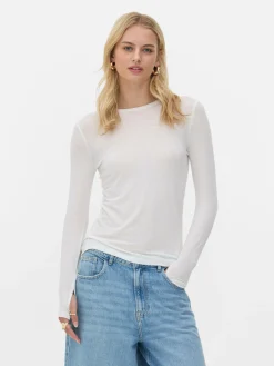 T-shirt Met Lange Mouwen En Stretch Rita Ora