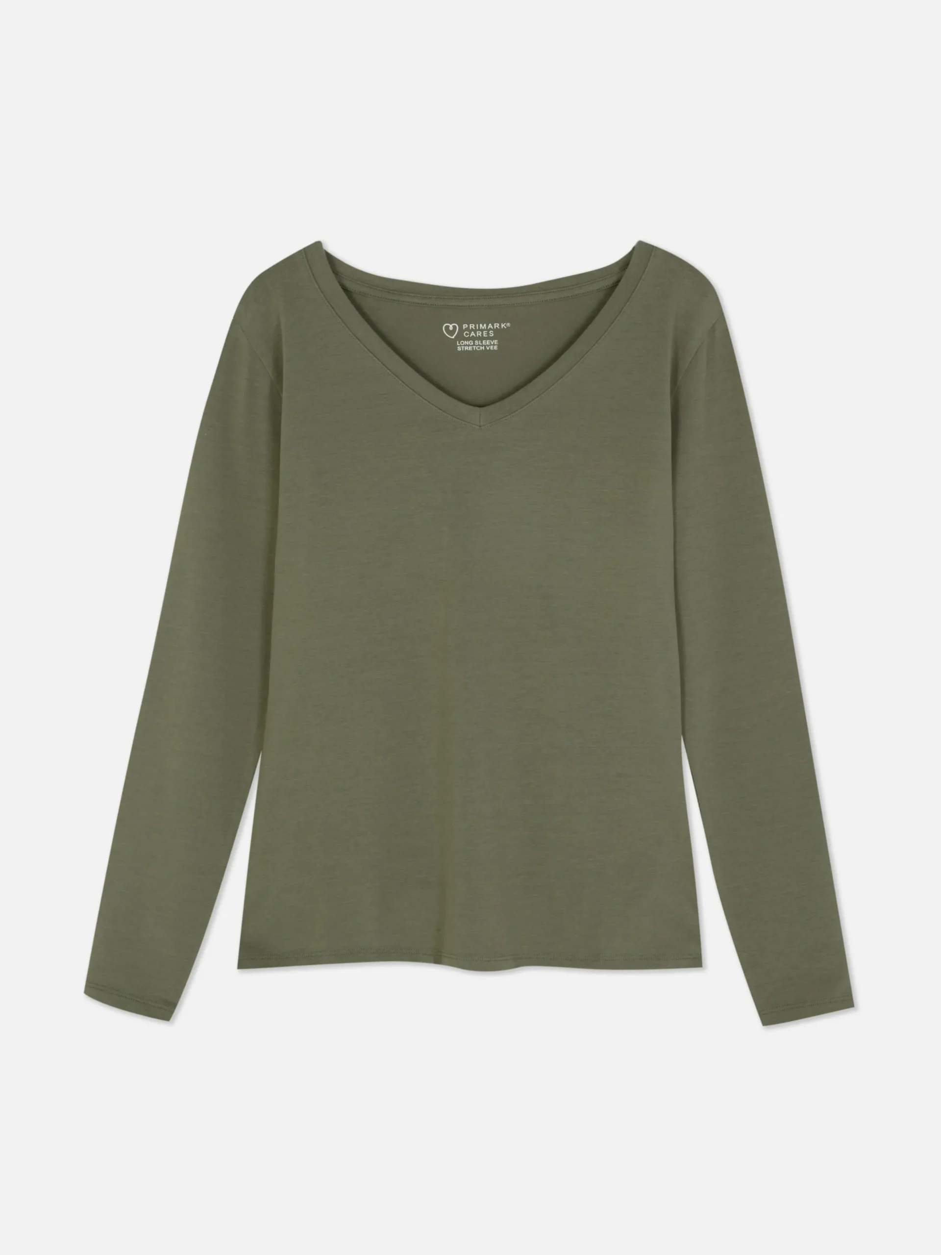 T-shirt Met Lange Mouwen En V-hals