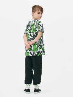 T-shirt Met Minecraft Creeper-patroon