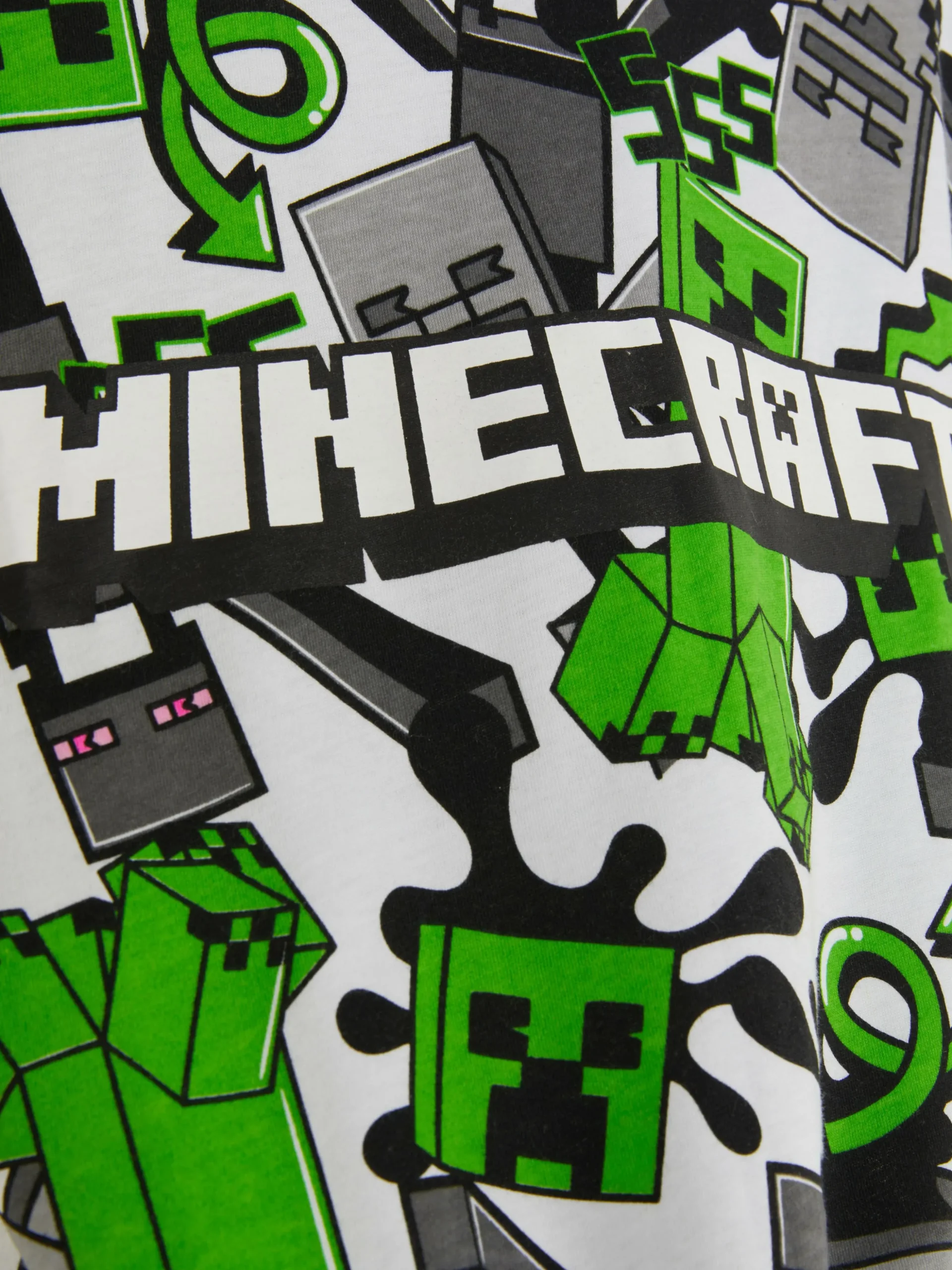 T-shirt Met Minecraft Creeper-patroon