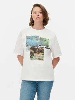 T-shirt Met Panelenprint Claude Monet