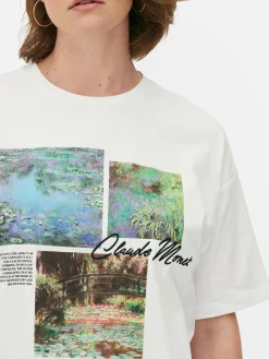 T-shirt Met Panelenprint Claude Monet