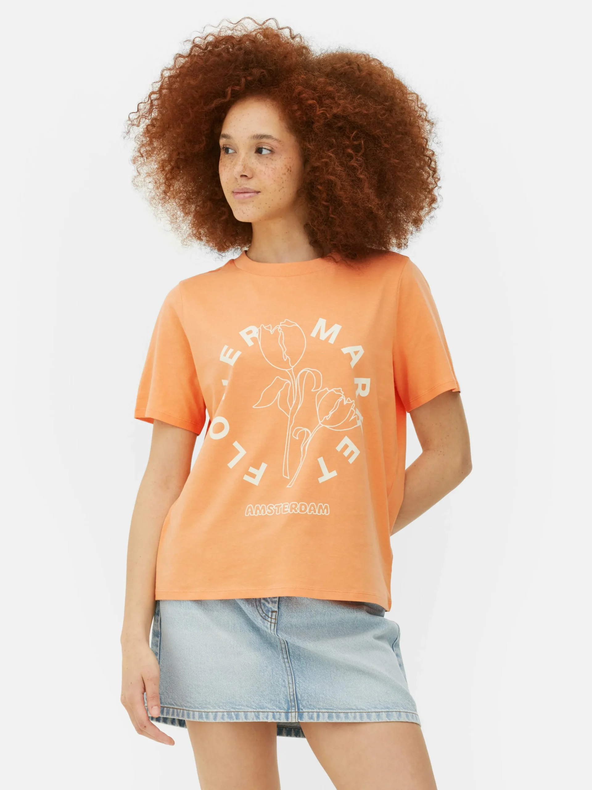 T-shirt Met Print Amsterdam Flower Market