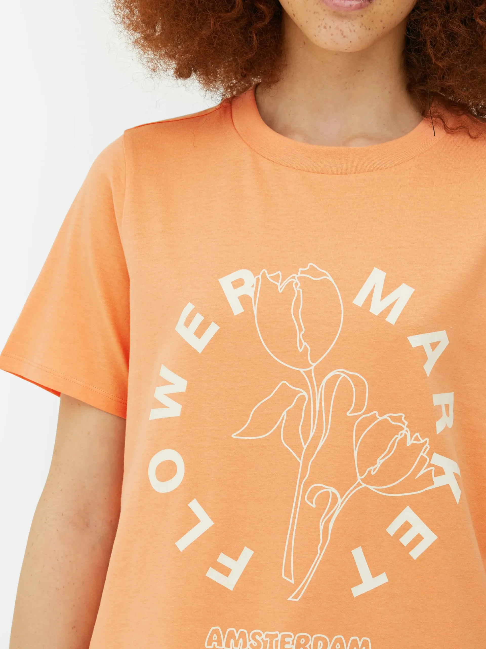 T-shirt Met Print Amsterdam Flower Market
