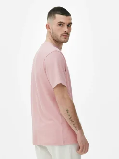 T-shirt Met Ronde Hals En Wafeltextuur