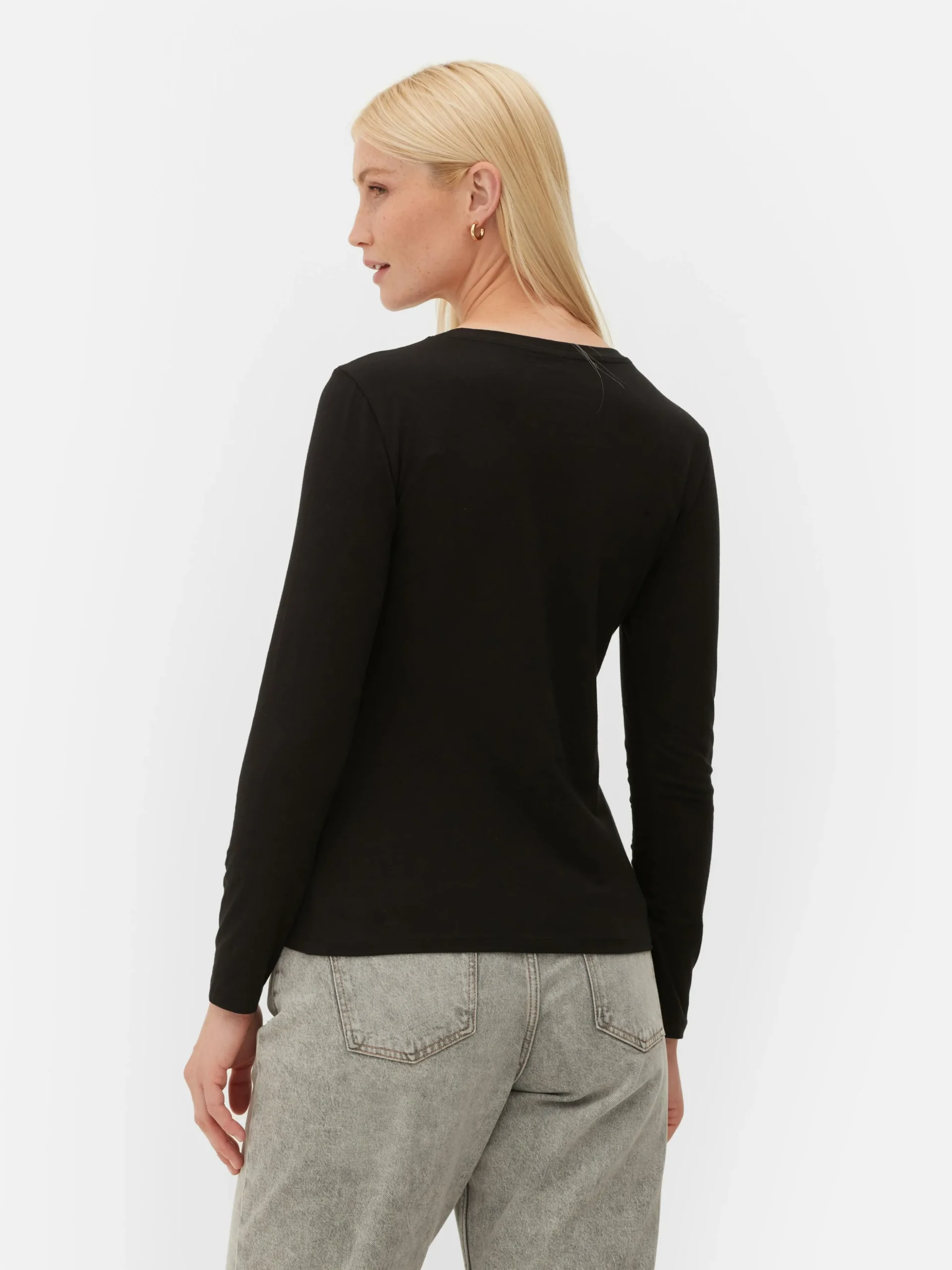 T-shirt Met Stretch En Lange Mouwen