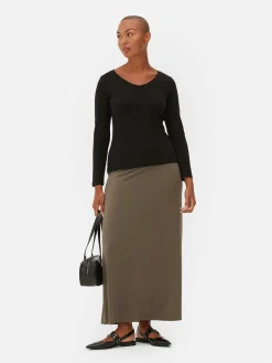 T-shirt Met Stretch En Lange Mouwen