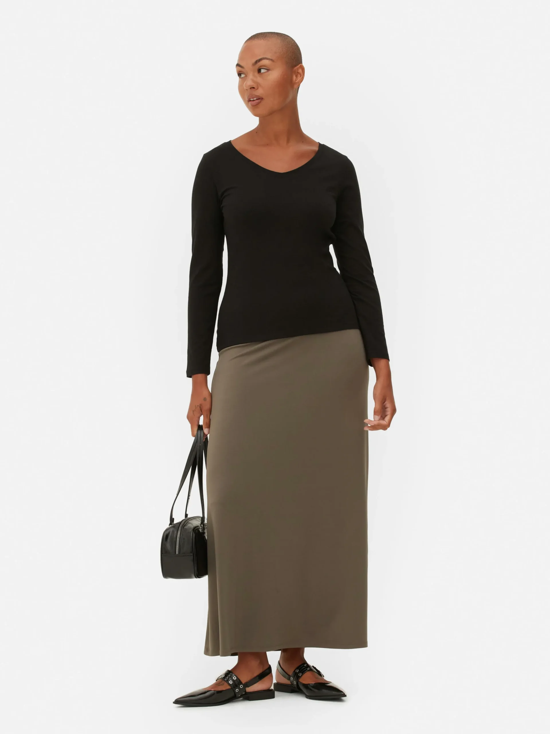 T-shirt Met Stretch En Lange Mouwen