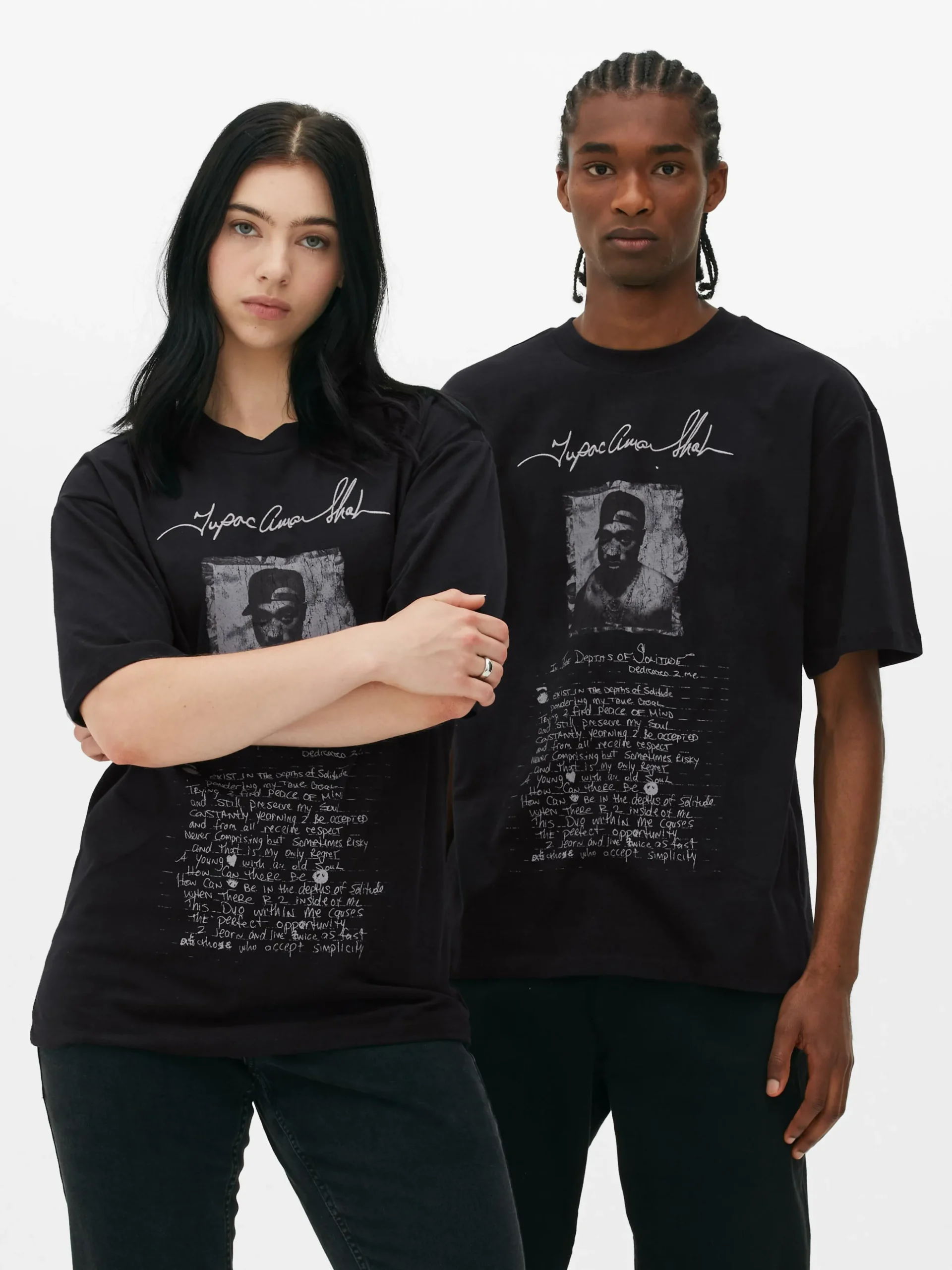 T-shirt Met Tekstprint Tupac