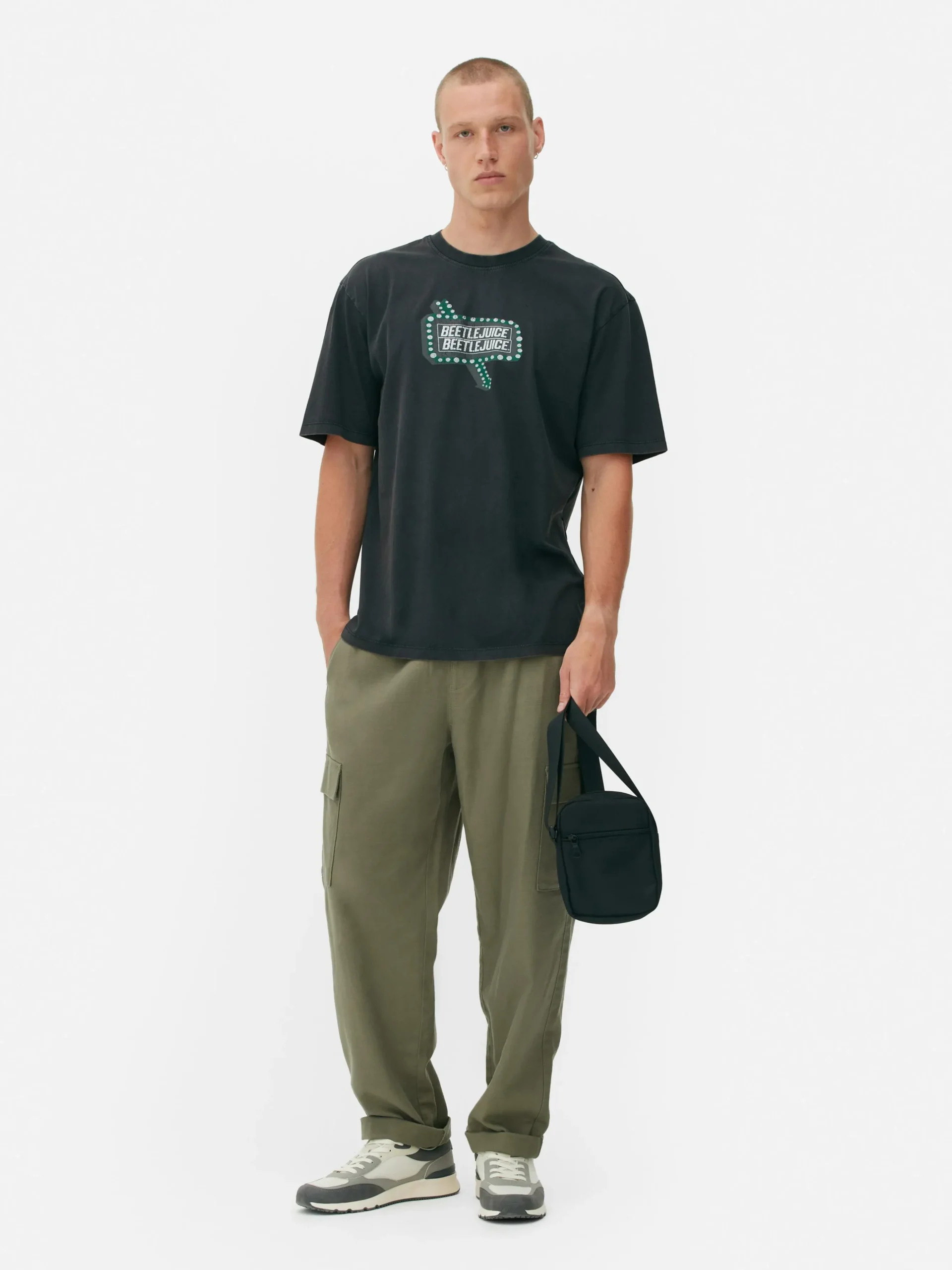 T-shirt Met Verwassen Effect Beetlejuice