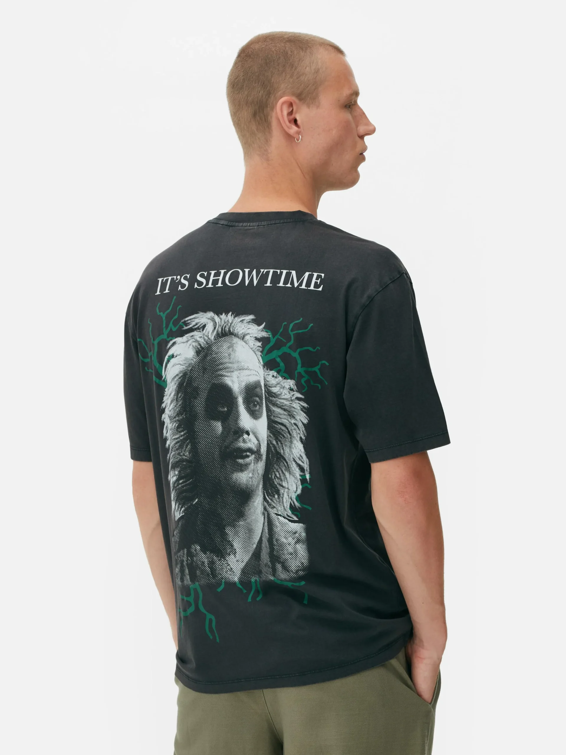 T-shirt Met Verwassen Effect Beetlejuice