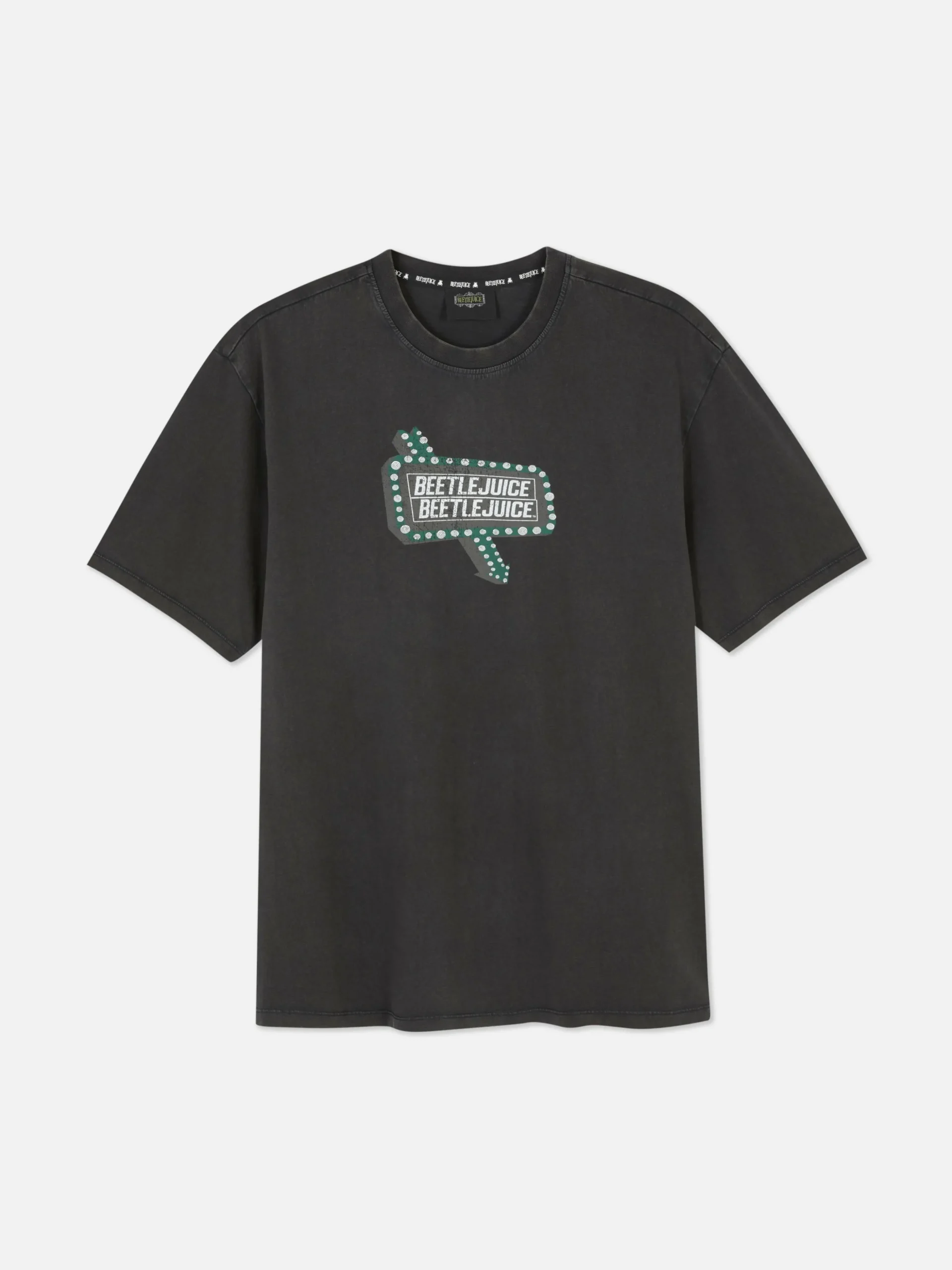 T-shirt Met Verwassen Effect Beetlejuice