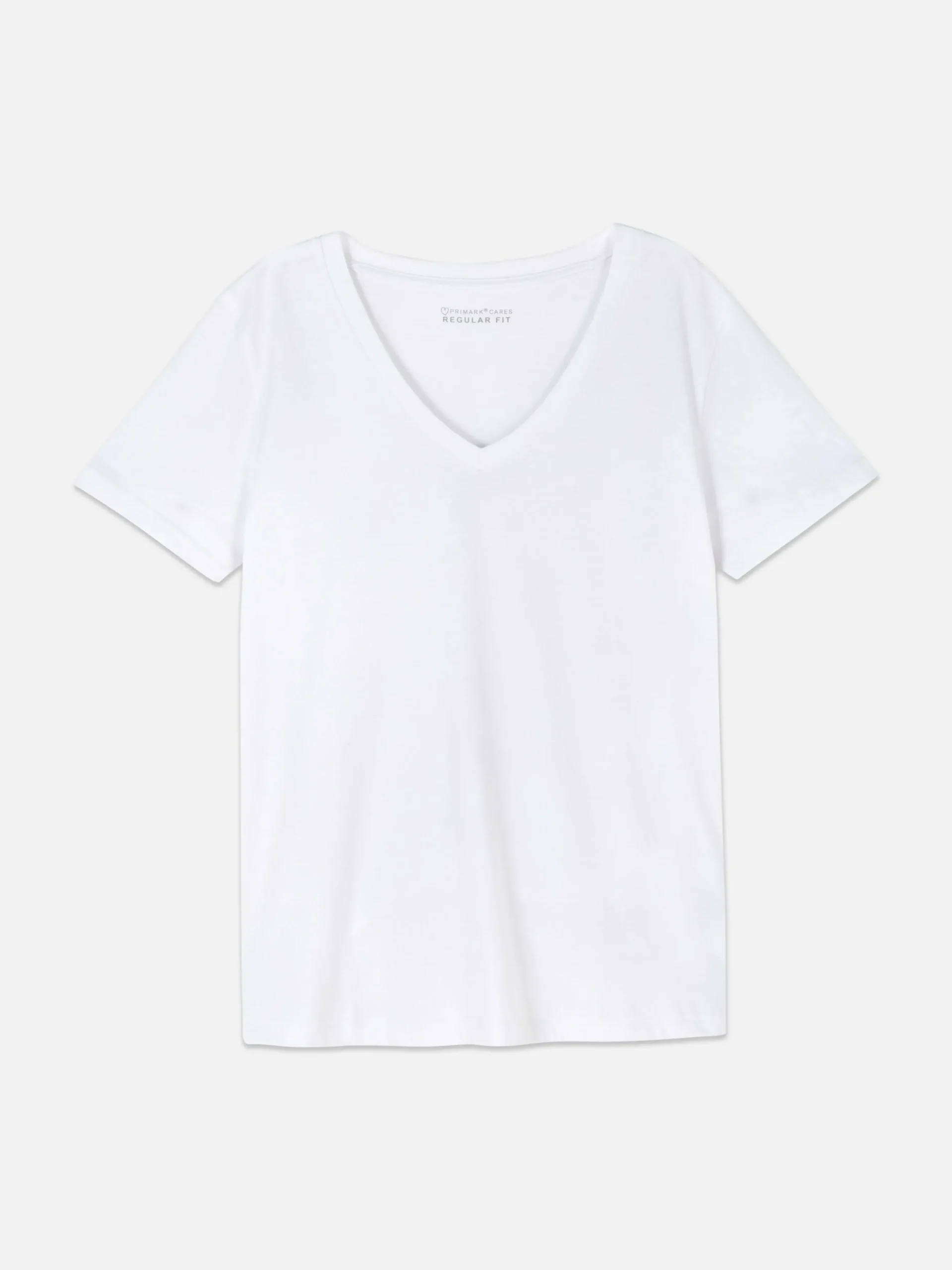 T-shirt Met V-hals En Korte Mouwen