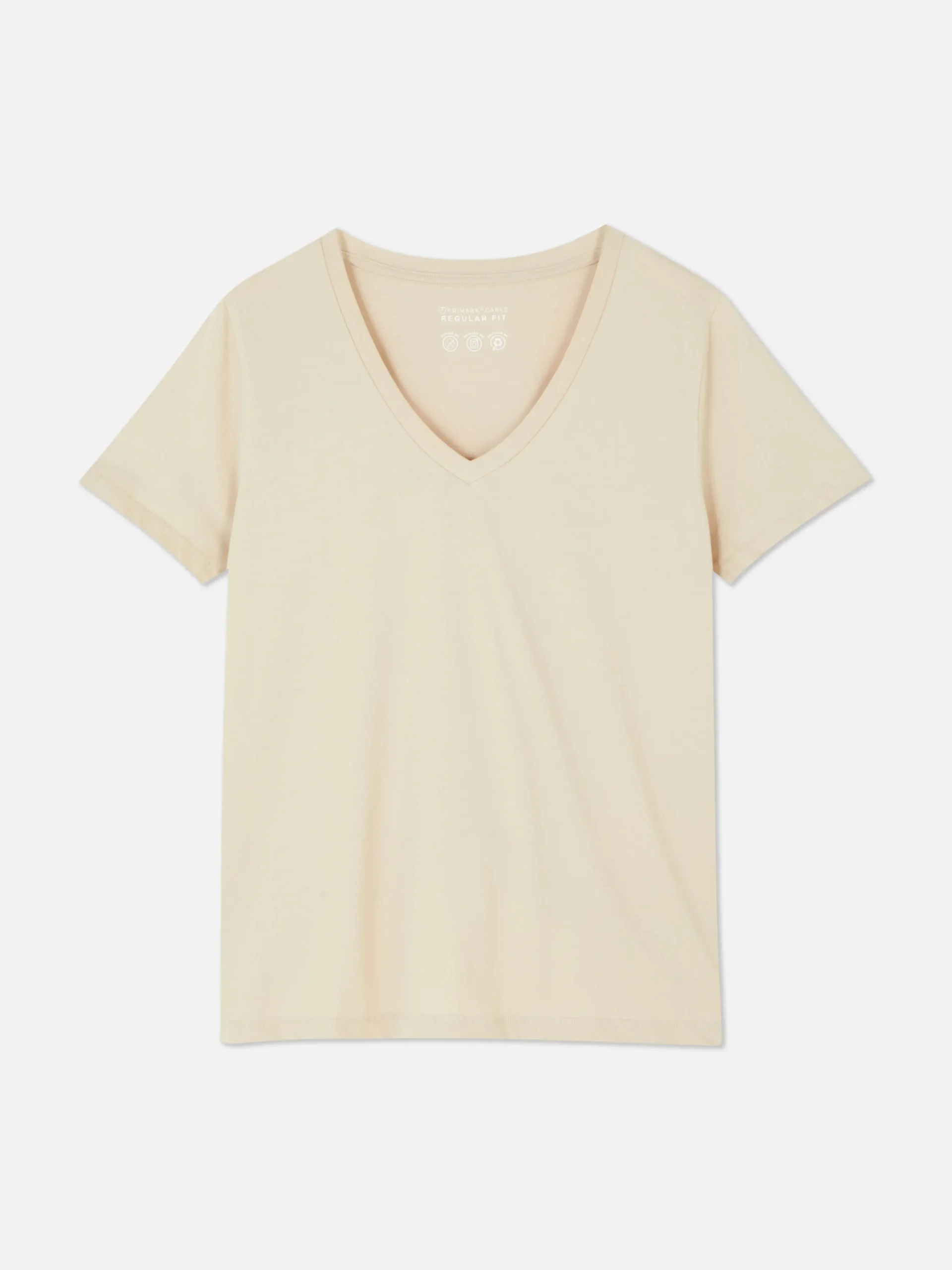 T-shirt Met V-hals En Korte Mouwen