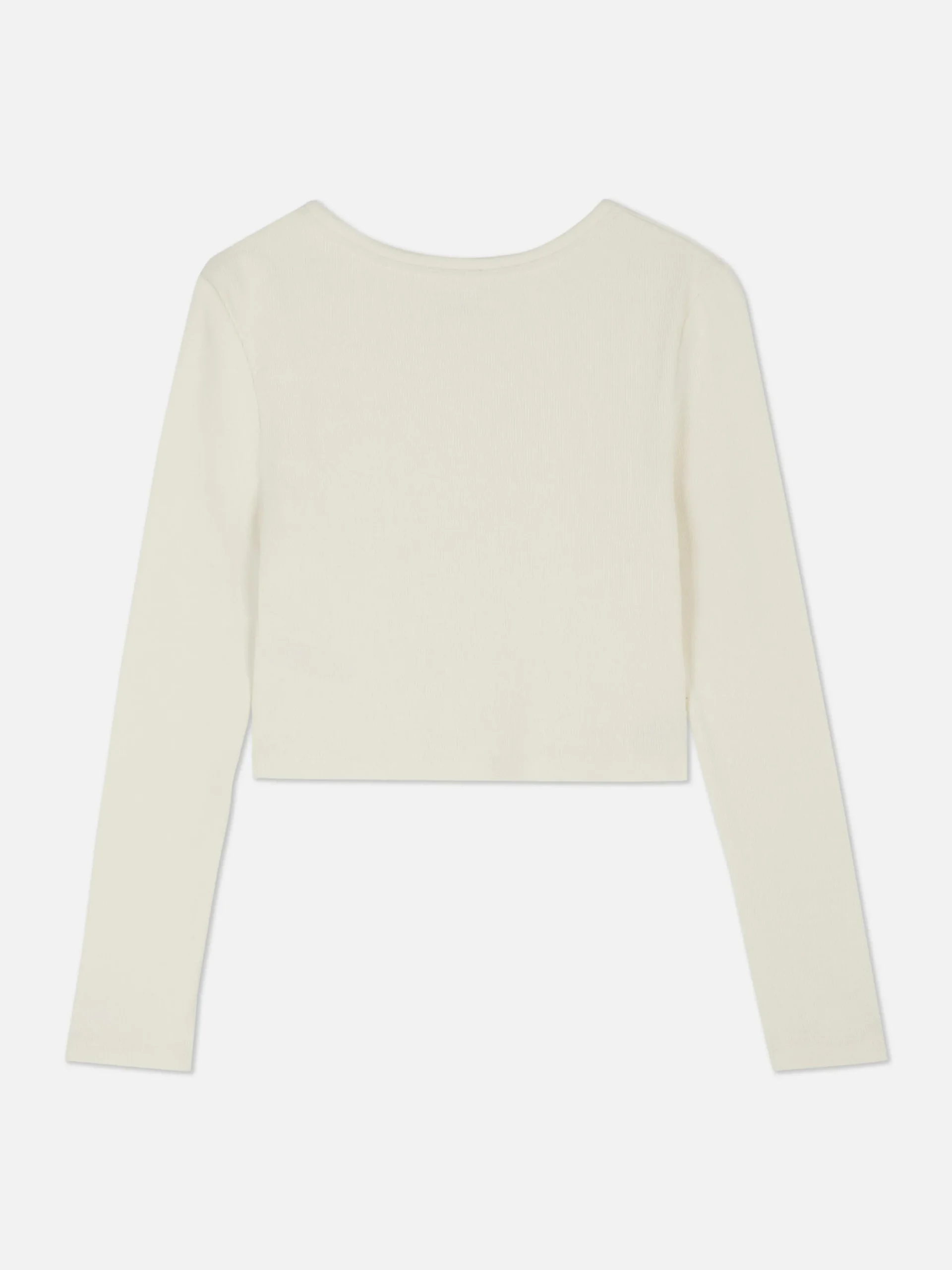 T-shirt Van Ribstof Met Knopen