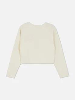 T-shirt Van Ribstof Met Lange Mouwen