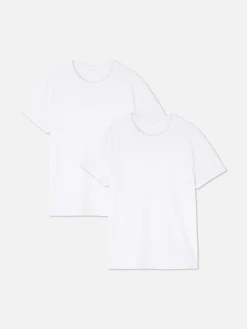 T-shirts Met Ronde Hals En Korte Mouwen, Set Van 2
