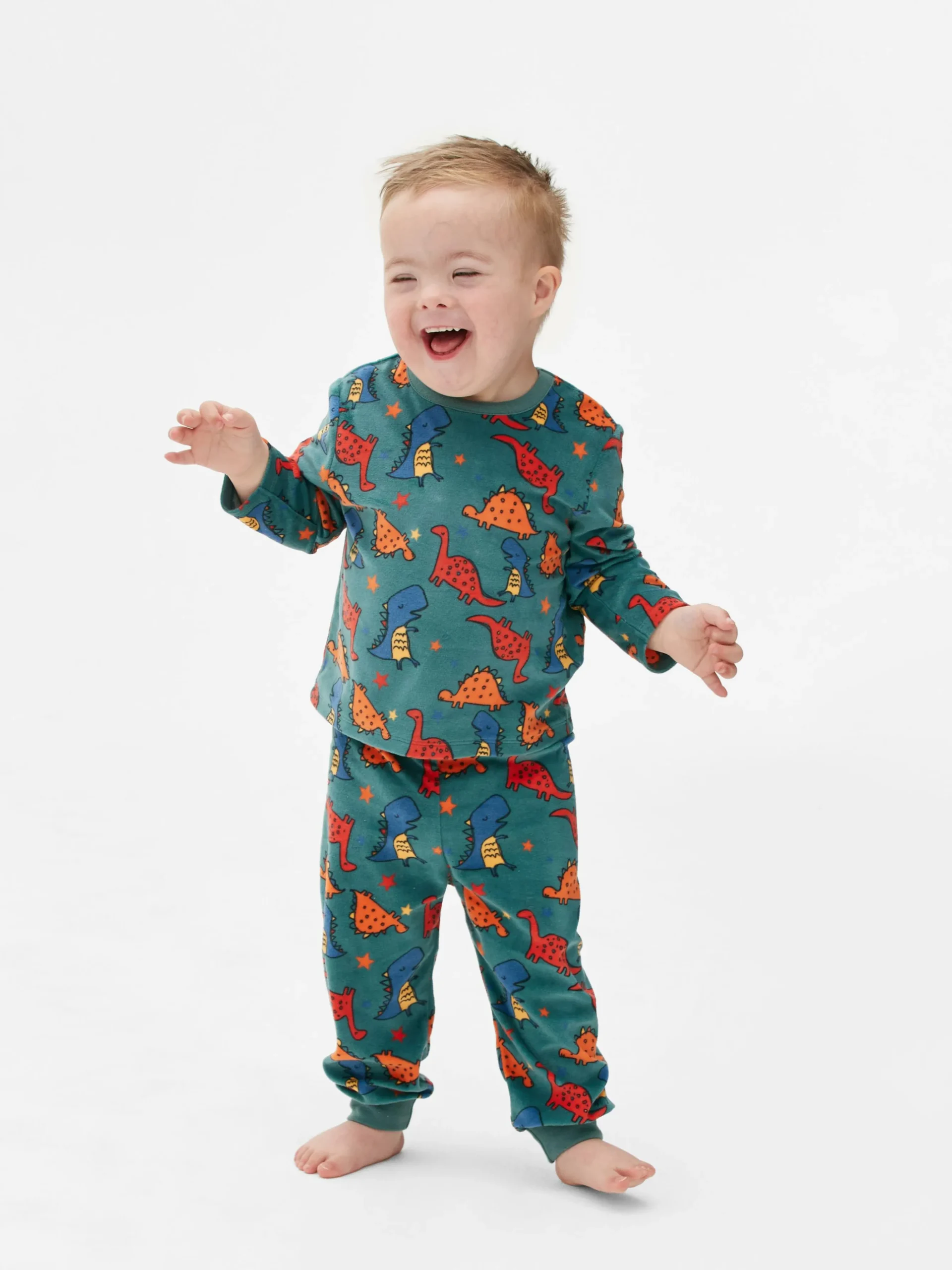Velours Pyjama Met Print