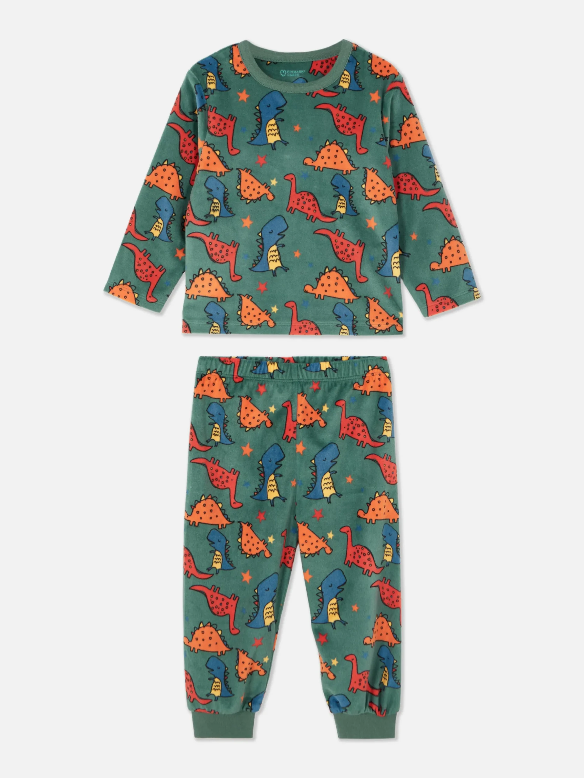 Velours Pyjama Met Print