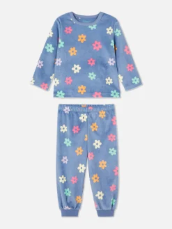 Velours Pyjama Met Print