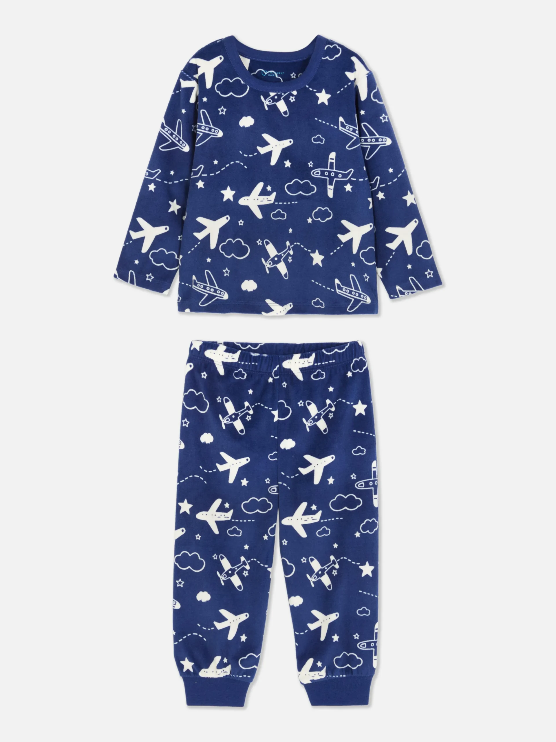 Velours Pyjama Met Print