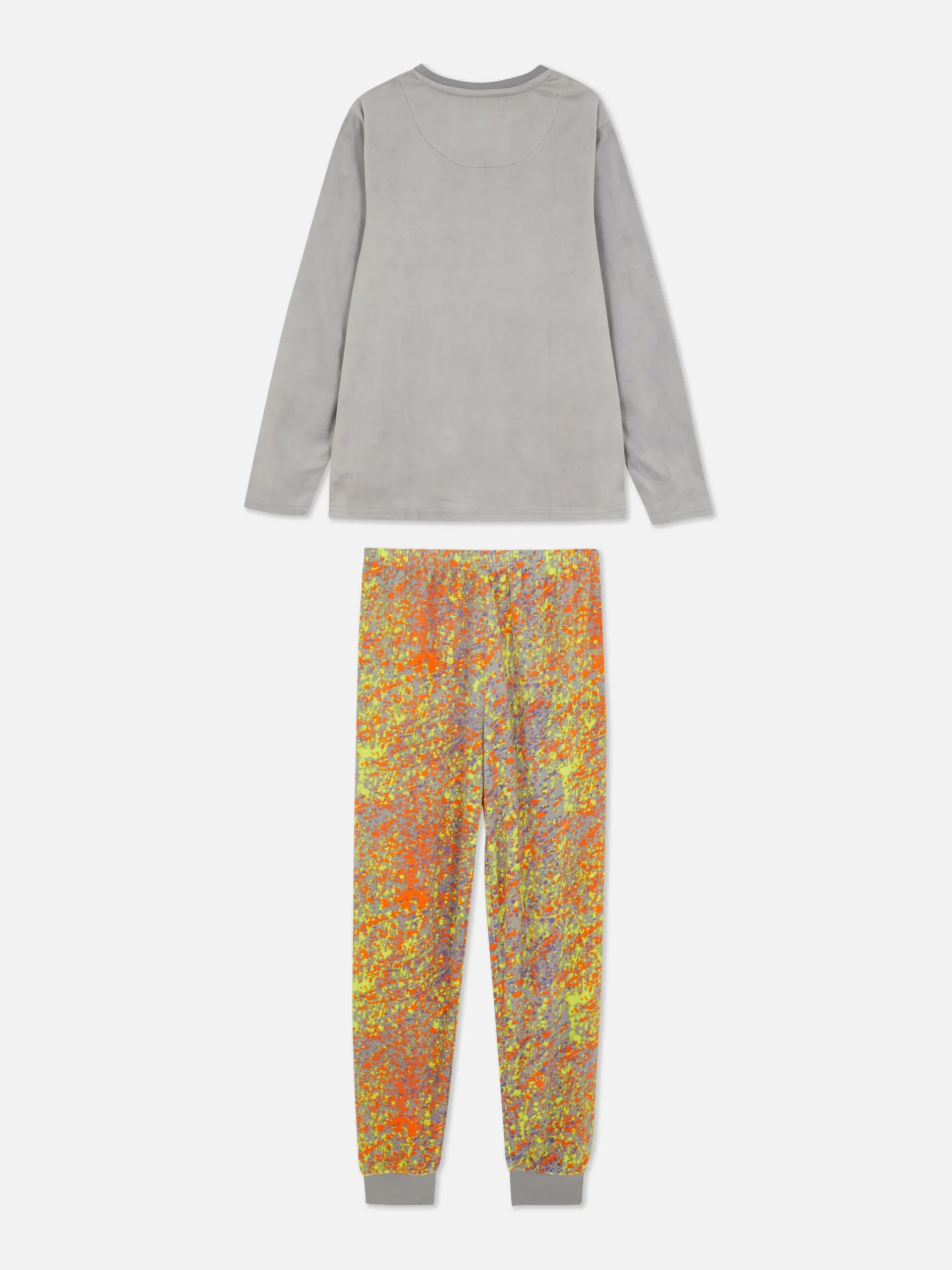 Velours Schedel- En Verfspetterpyjama