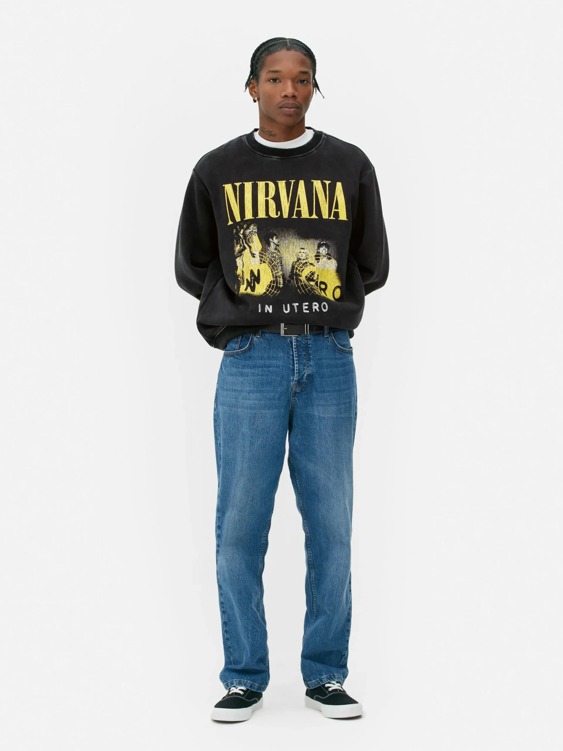 Verwassen Sweatshirt Nirvana