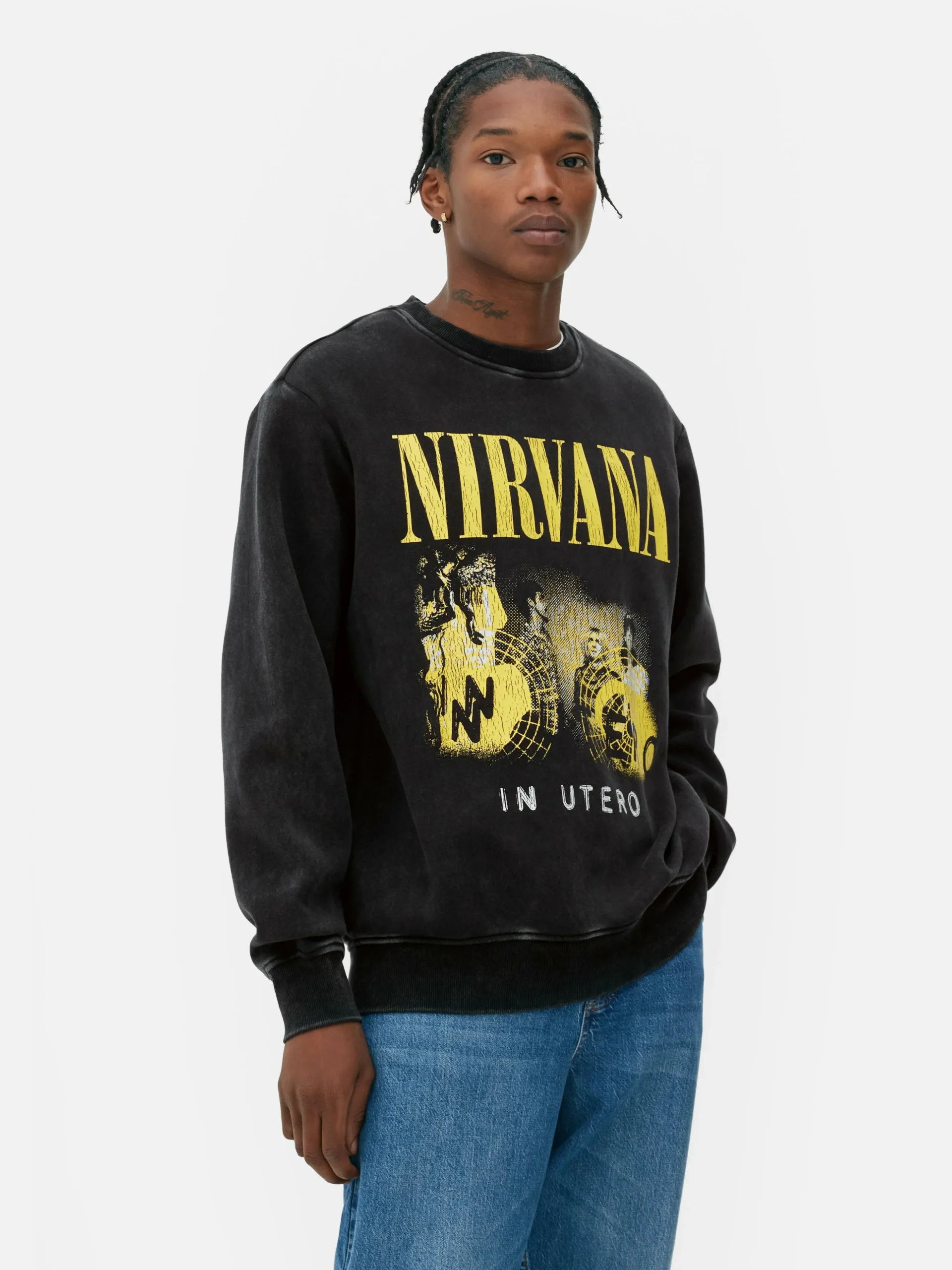 Verwassen Sweatshirt Nirvana