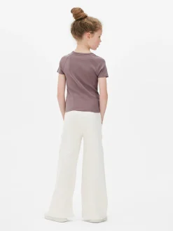 Verwassen T-shirt Met Vlinderprint