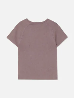 Verwassen T-shirt Met Vlinderprint
