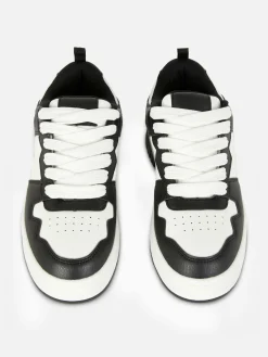 Vetersneakers Met Contrasterende Inzetstukken