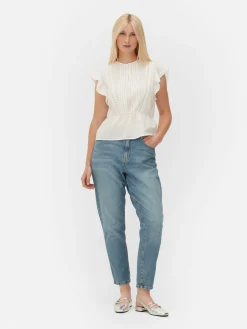 Victoriaanse Mouwloze Top Met Broderie Anglaise