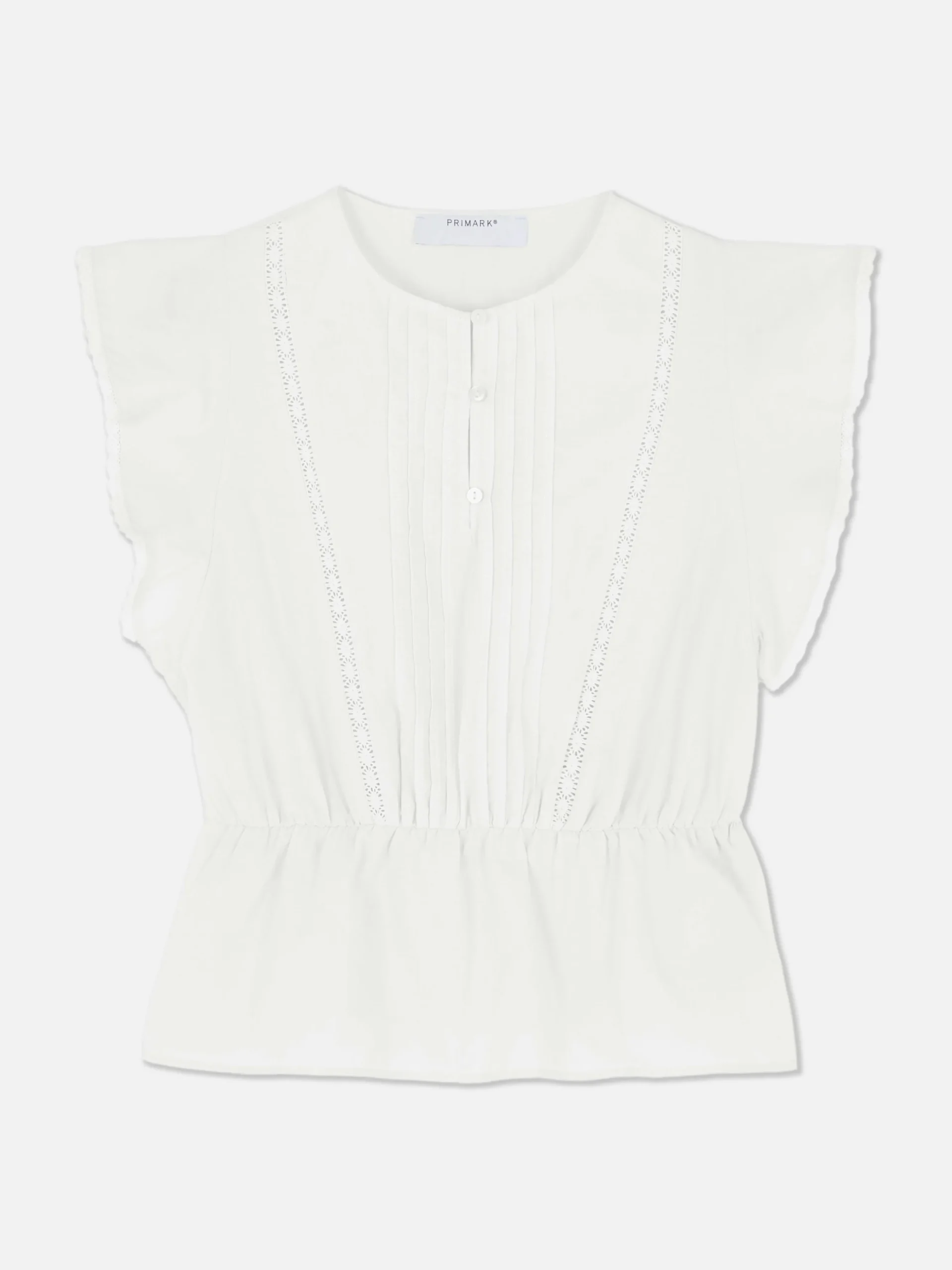 Victoriaanse Mouwloze Top Met Broderie Anglaise