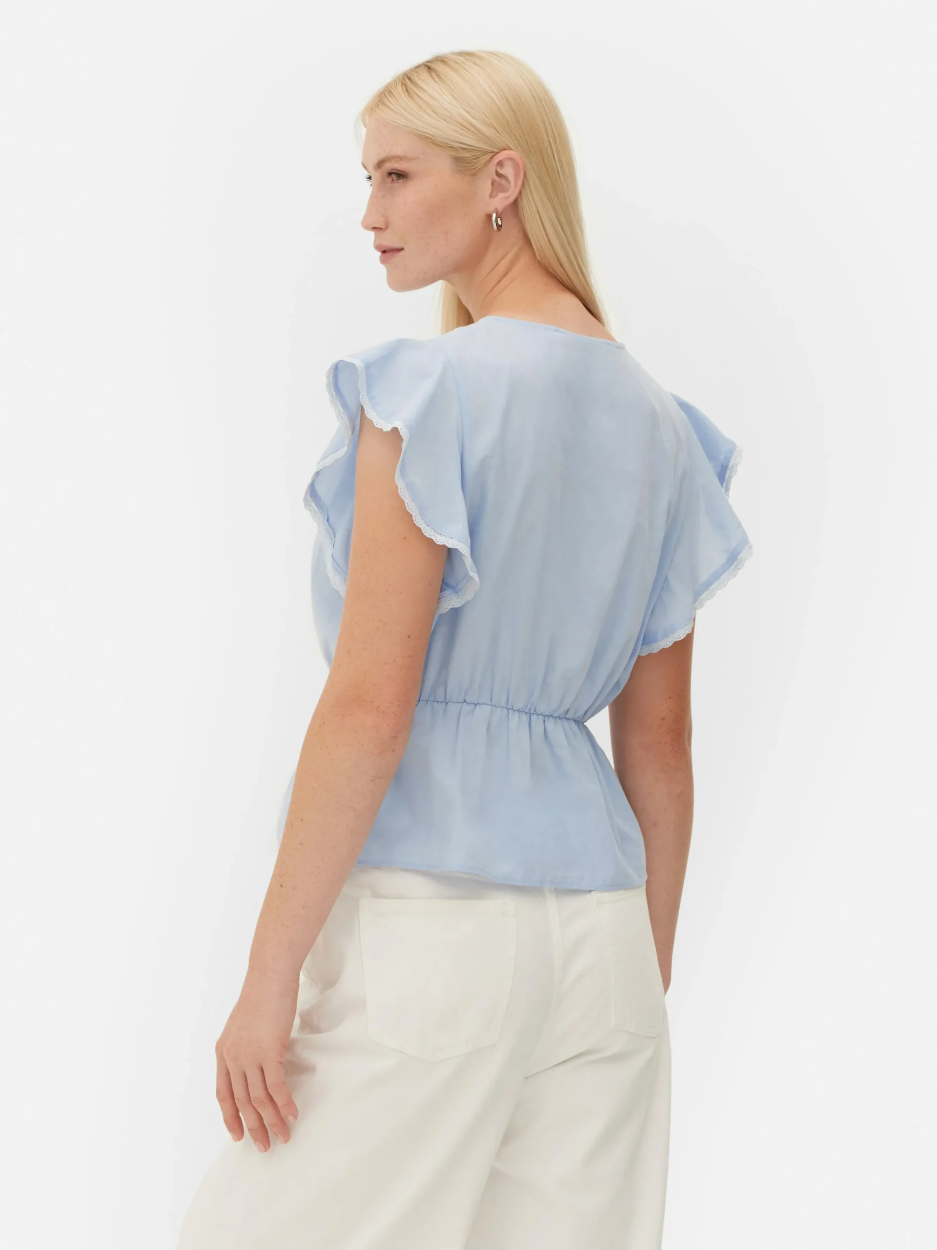 Victoriaanse Mouwloze Top Met Broderie Anglaise
