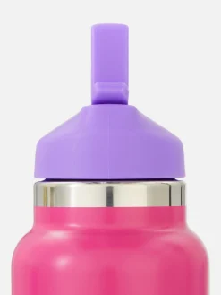 Waterfles Met Kleurvlakken En Rietje