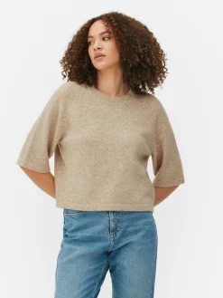 Wijdvallend Gebreid T-shirt